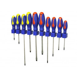 Screwdriver Set 10 piece with wall mounted rack