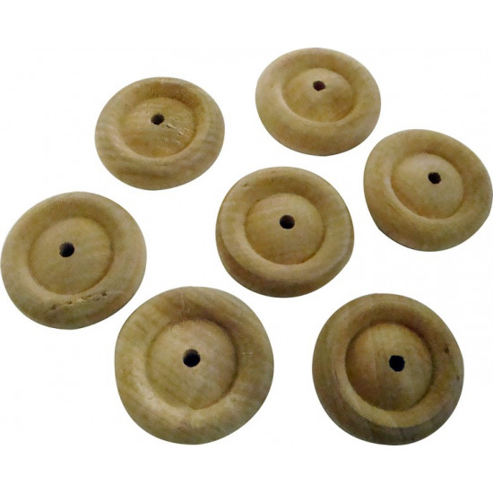 Wooden Wheels - various diameters pack of 10